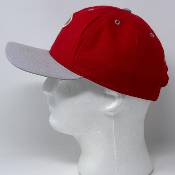 Vintage 90s Philadelphia Phillies Hat Baseball Cap New Era USA Made Snapback Red - Picture 8 of 12